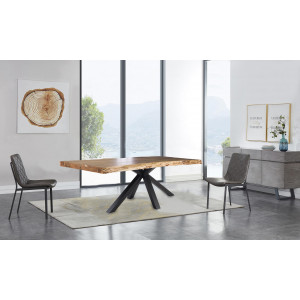 Pied de table de repas en métal noir finition peinture poudrée design croix épais hauteur 65 cm - 04