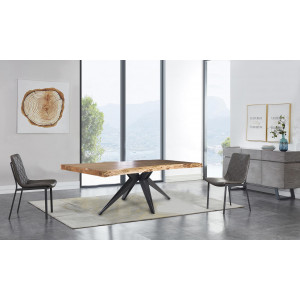 Pied de table de repas en métal noir finition peinture poudrée design croisé étoile hauteur 65 cm - 06