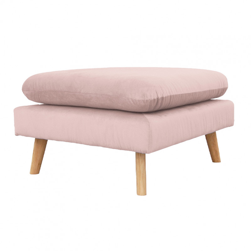 Pouf pour canapé modulable en velours rose - LASSIE