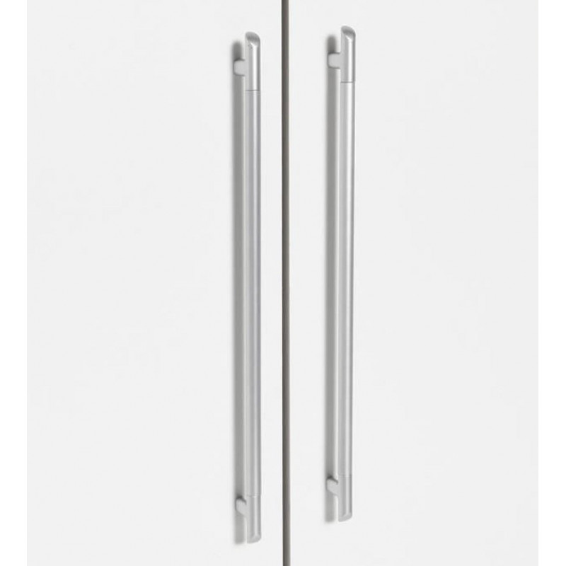 Armoire dressing blanc et aspect chêne clair 3 portes - FARO