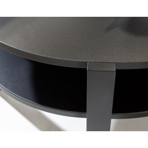 Table d'appoint H. 45,5 cm x D. 74,4 cm ronde décor noir uni - ROZALY