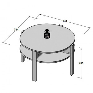 Table d'appoint 45,5 cm x 74,4 cm décor bois chêne sonoma - ROZALY