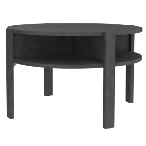 Table d'appoint 45,5 cm x 74,4 cm décor béton gris anthracite - ROZALY