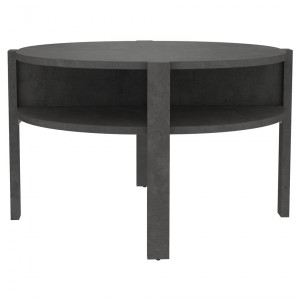 Table d'appoint 45,5 cm x 74,4 cm décor béton gris anthracite - ROZALY