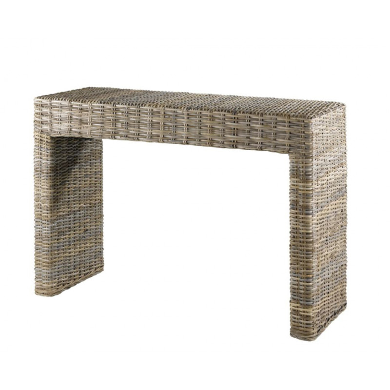 Console 120 cm tressée en kubu naturel - HAWAï