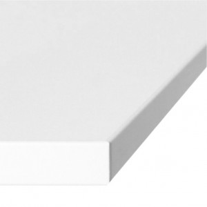 Table de repas L140 cm plateau blanc pieds luge métal noir - LOIRE 02