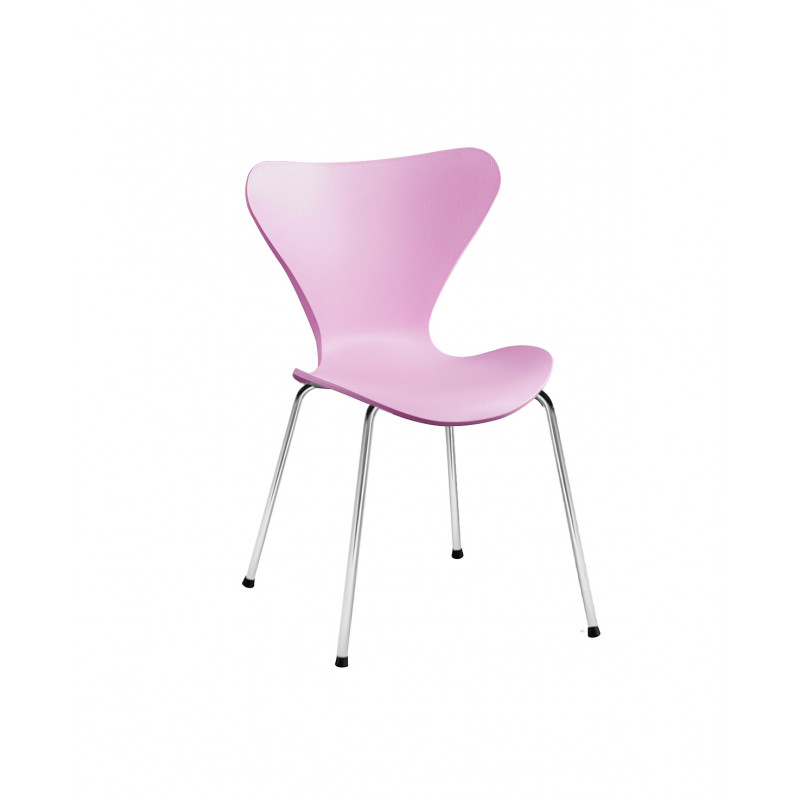 Lot 2 chaises roses empilables avec pieds métal chromé - Pop