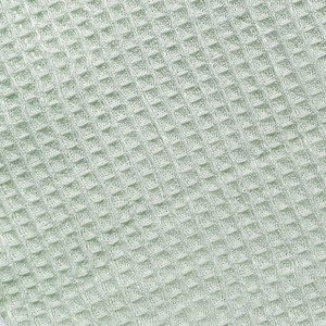Lot 2 chemins de table en coton et lin vert  45 x 150 cm - CUADRO 8948
