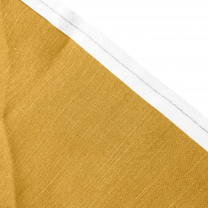 Housse cache sommier tapissier 140x200 cm en tissu jaune moutarde - NIVU 9465