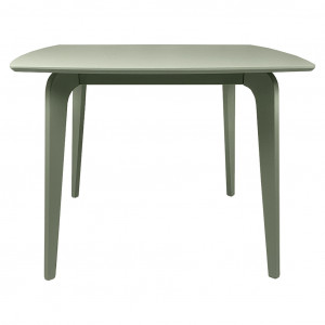 Table de repas carrée verte avec piètement en hévéa massif - WOLI 3286