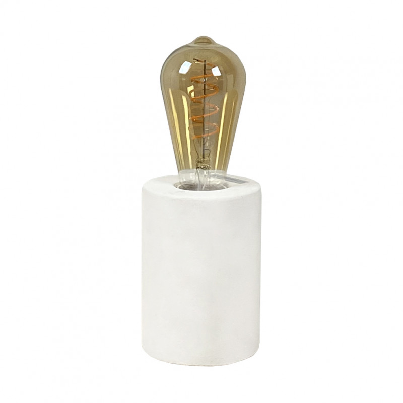 Lampe de chevet en béton blanc H12 cm - CALO 4969