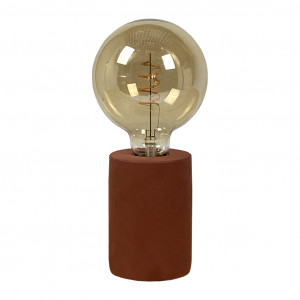 Lampe à poser en béton rouge H.12 cm - CALO 4907
