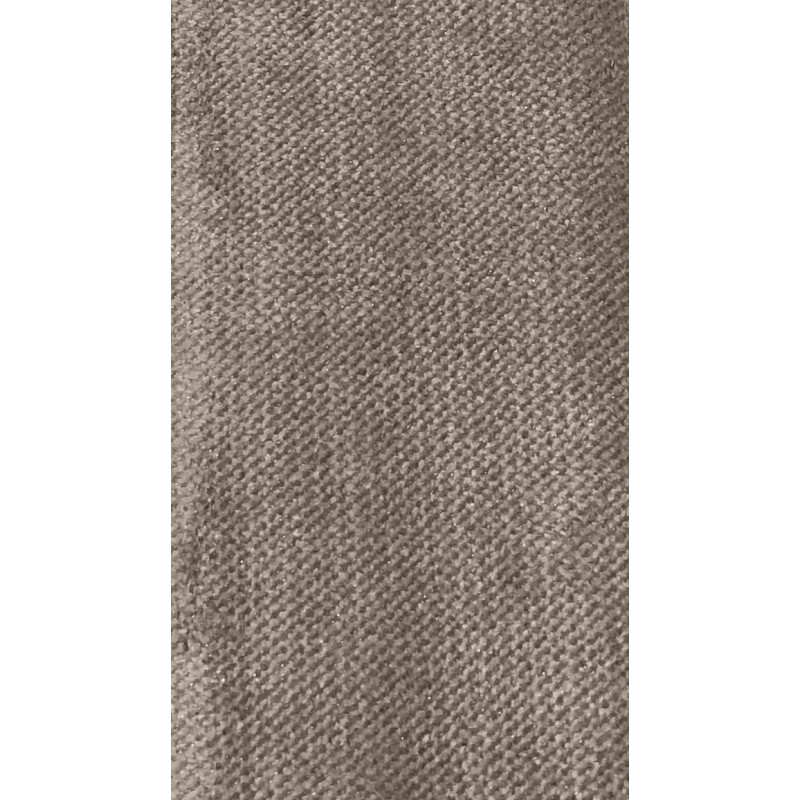 Canapé droit 3 places en velours taupe avec accoudoirs 2 coussins pieds inclinés bois - design classique chic - VLAD
