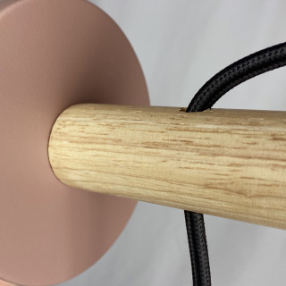 Applique murale pendante en bois et métal rose - FELO 1242