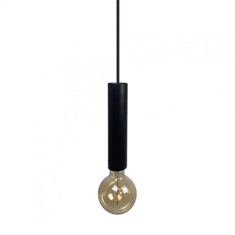 Suspension lumineuse ajustable et cylindrique métal noir - TIGI 4942