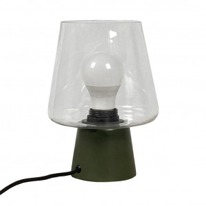 Lampe de chevet vintage métal vert H21cm - BREE 6197