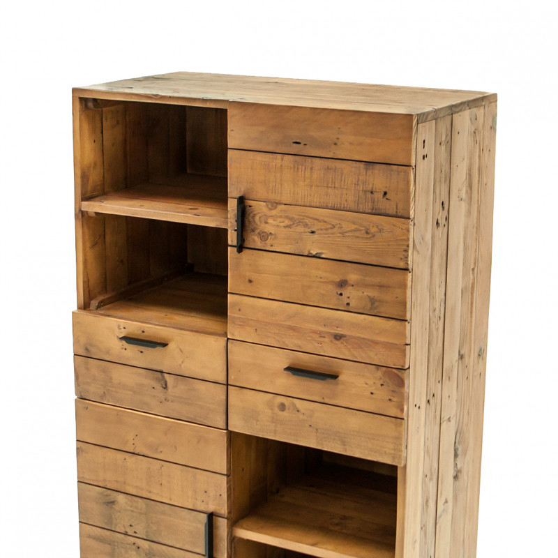 Meuble étagère rangements bois rustique et métal industriel - FACTORY