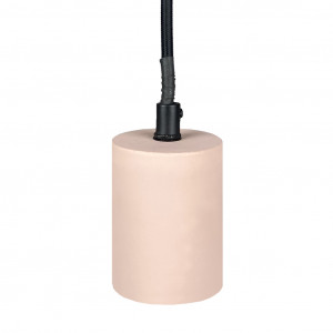 Suspension lumineuse ajustable en béton rose pastel - CALO 5706