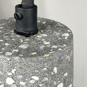 Suspension lumineuse ajustable en terrazzo ciment gris - CALO 5140