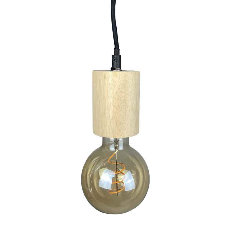 Suspension lumineuse ajustable en bois clair - CALO 5324