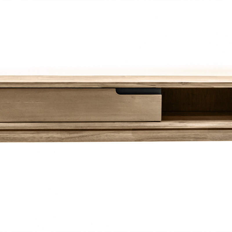 Console en bois d'acacia avec poignées en métal noir - KASSIA
