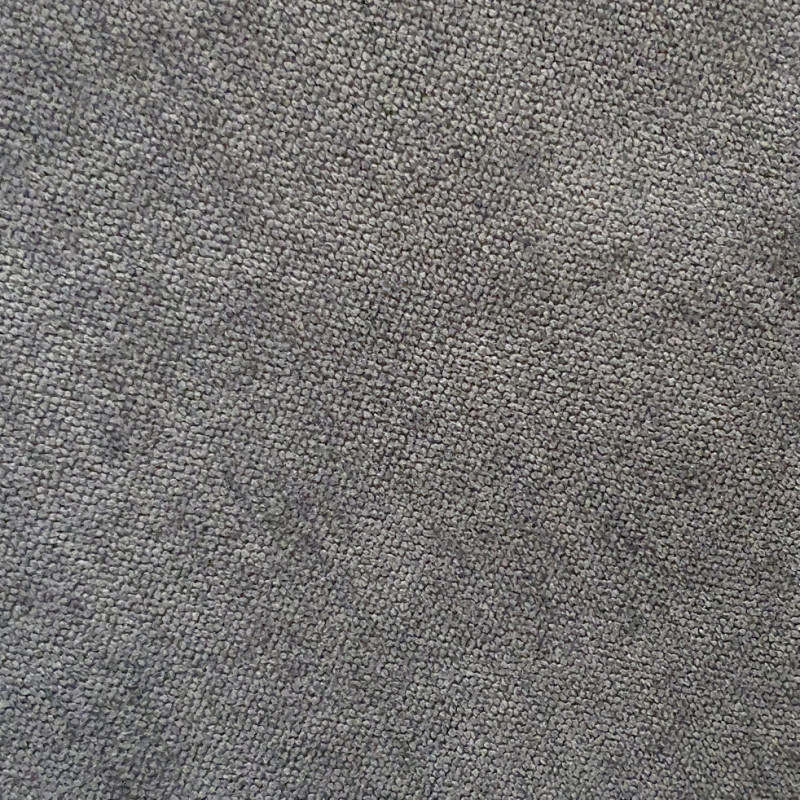 Grand canapé d'angle gauche en tissu gris et piètements en bois - ODIN
