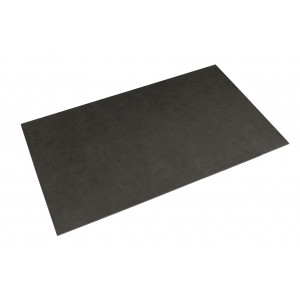 Table basse 120x60 cm en céramique gris anthracite et pieds luge métal noir - UTAH 02