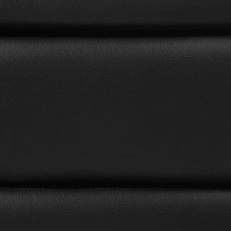 Lit double en simili noir 160 x 200 cm + sommier inclus - BALI