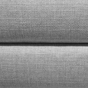 Pack lit double en tissu gris + matelas 140 x 190 cm inclus - PALAZZO