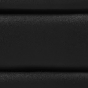 Pack lit double en simili noir + matelas 140 x 190 cm inclus - BALI