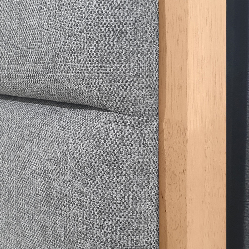 Lit double 140 x 190 cm en bois avec tiroirs + sommier fixe - MONTANA
