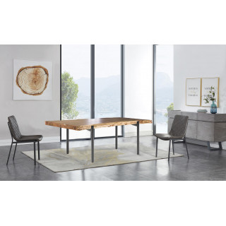 4 pieds de table de repas en métal noir finition peinture poudrée design minimaliste droit hauteur 65 cm - 09