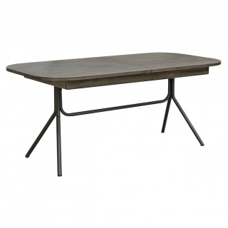 Table de repas extensible L180/220 cm en bois cendré et métal - KUBI