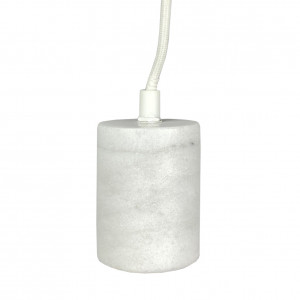 Suspension lumineuse ajustable en marbre blanc - CALO 5249