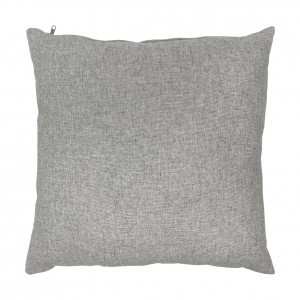 Coussin chambray en polyester gris clair 45 x 45 cm - BES 4841