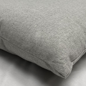 Coussin chambray en polyester gris clair 45 x 45 cm - BES 4841