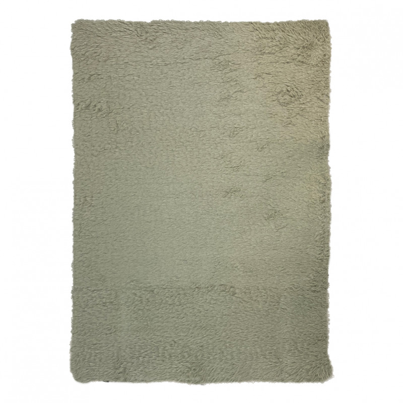 Tapis rectangulaire sherpa en polyester vert 100 x 133 cm - NUAGE 2288