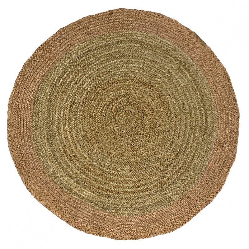 Tapis rond en jute naturelle beige D.120 cm - Line 3184