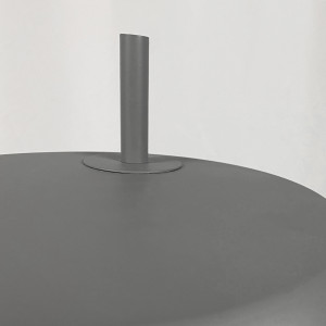 Grand lampadaire avec abat-jour en métal gris H146 cm - POLY 5560