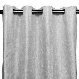Rideau à œillets en polyester gris clair 140 x 250 cm - AMON 5111