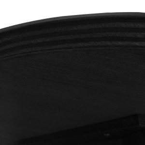 Table basse ronde en bois noir diamètre 90 cm avec 3 pieds épais incliné design moderne - ZARA