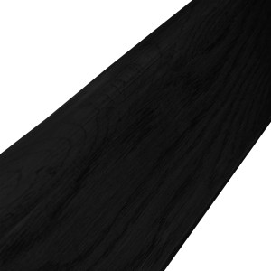 Table basse ronde en bois noir diamètre 90 cm avec 3 pieds épais incliné design moderne - ZARA