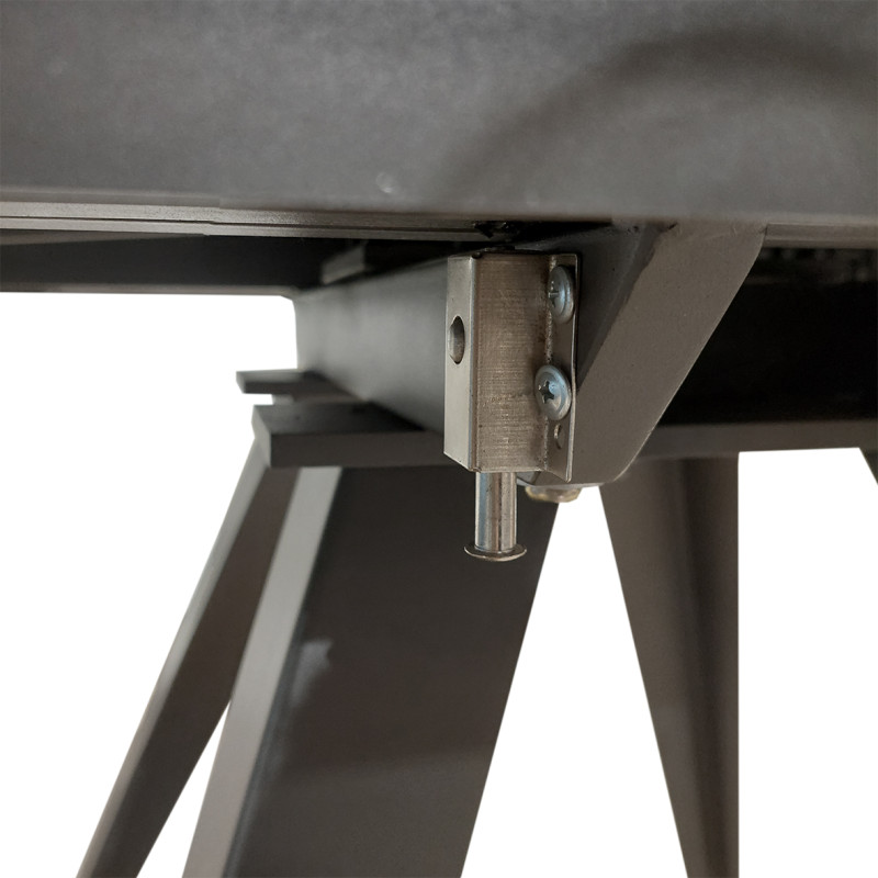 Table extensible ovale 120/180 cm céramique gris anthracite - ADELPHIA