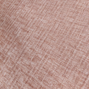 Fauteuil bas rond H. 40 cm en velours rose clair avec dossier arrondi et enveloppant - MALLOW