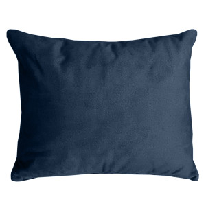 Set 6 coussins décoratifs pour lit velours bleu nuit 3 tailles - RIVEN