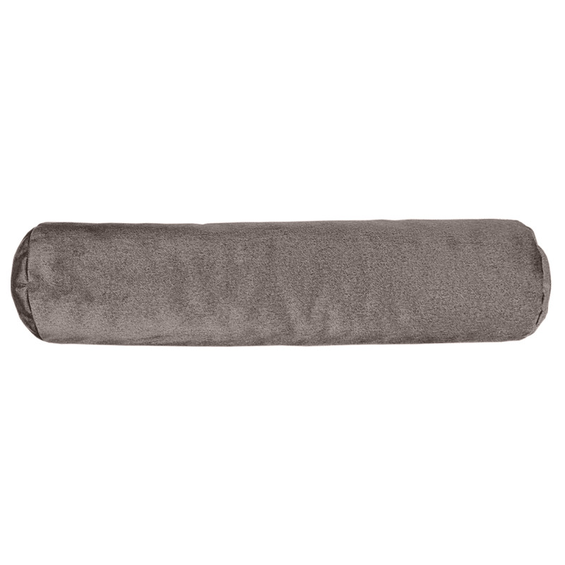 Set 6 coussins décoratifs pour lit velours taupe 3 tailles - BRANDON