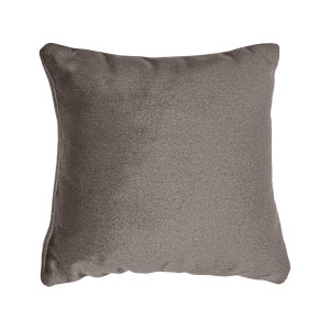 Set 6 coussins décoratifs pour lit velours taupe 3 tailles - BRANDON