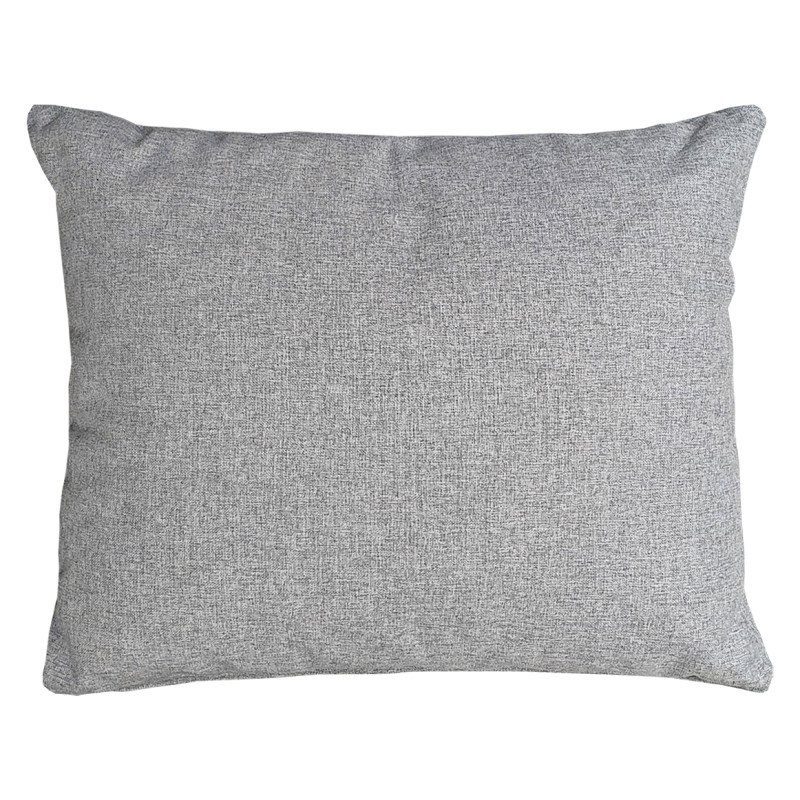 Set 6 coussins décoratifs pour lit tissu gris chiné 3 tailles - AISHA