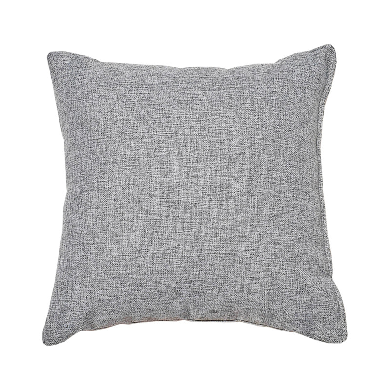Set 6 coussins décoratifs pour lit tissu gris chiné 3 tailles - AISHA