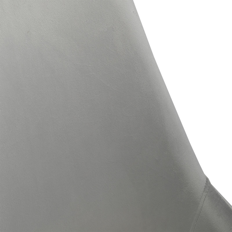 Lot de 2 chaises en velours gris et piètement en métal noir - JAZZY